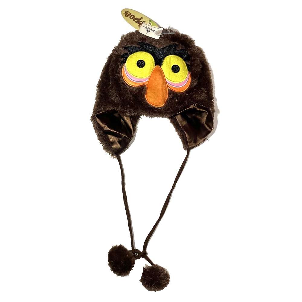 The Muppets Disney Parks Sweetums Fuzzy Plush Hat Beanie Pom Cap Adult RARE